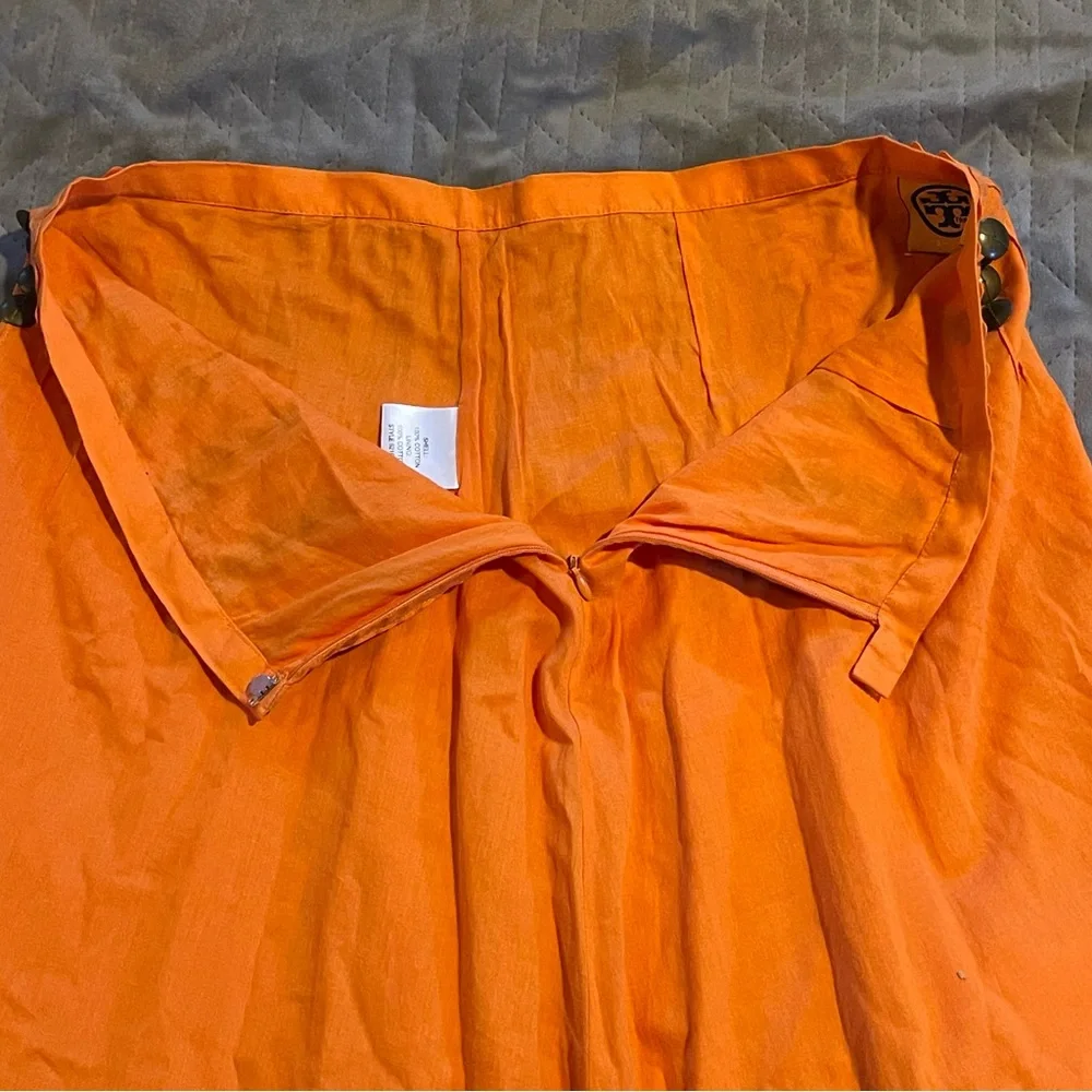 Tory Burch skirt‎ womens 10 NWT orange